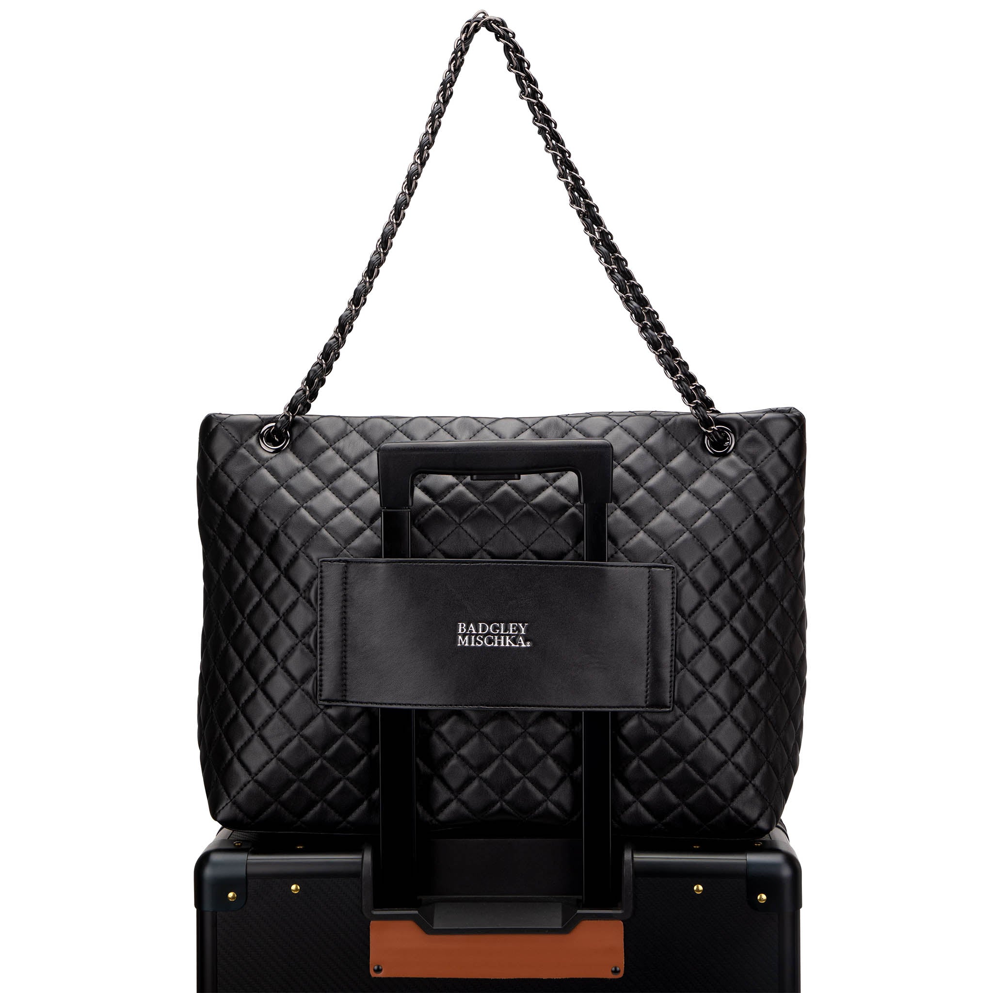 Diana Quilted Vegan Leather Weekender Tote Bag-1