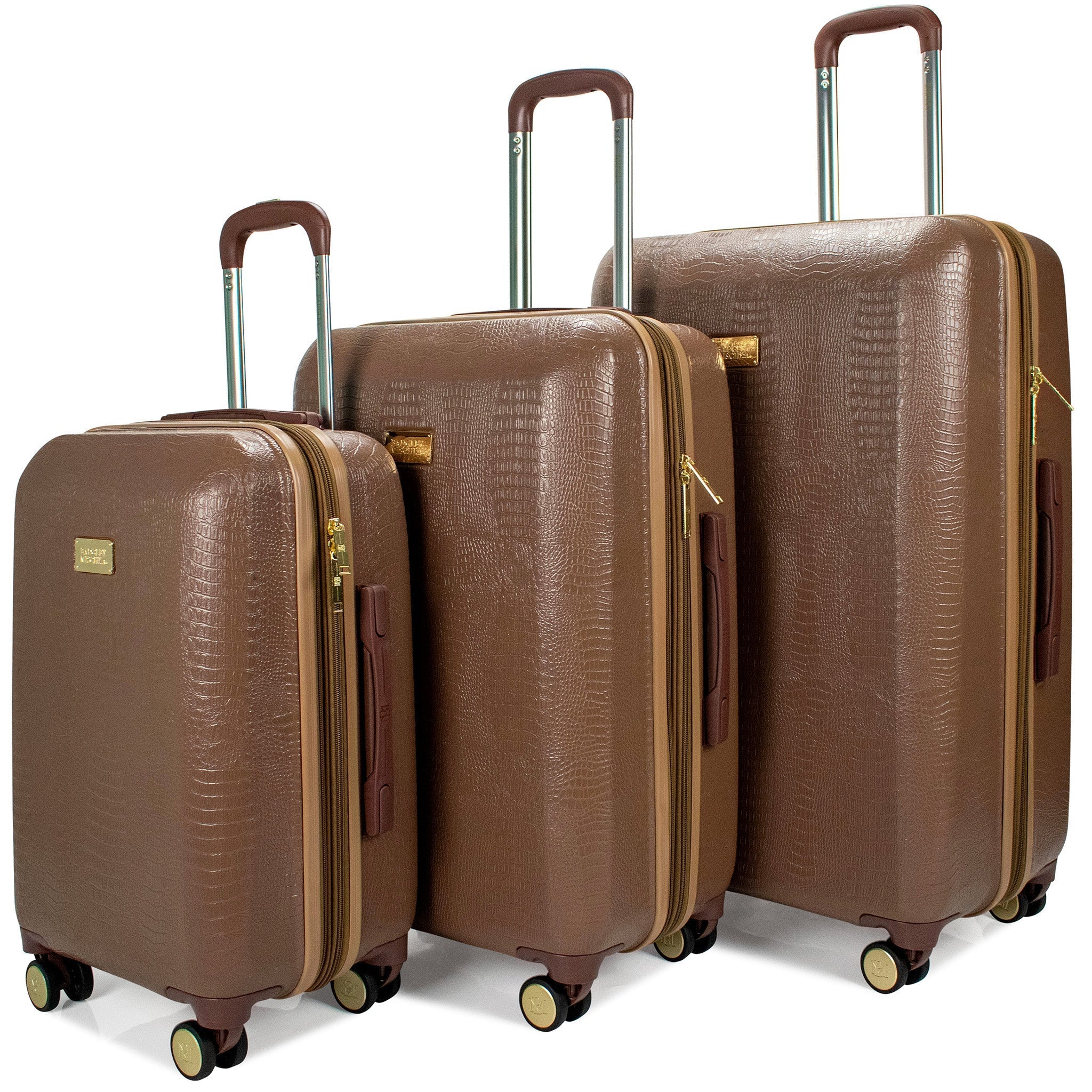 Snakeskin 3 Piece Expandable Classy Luggage Set-0