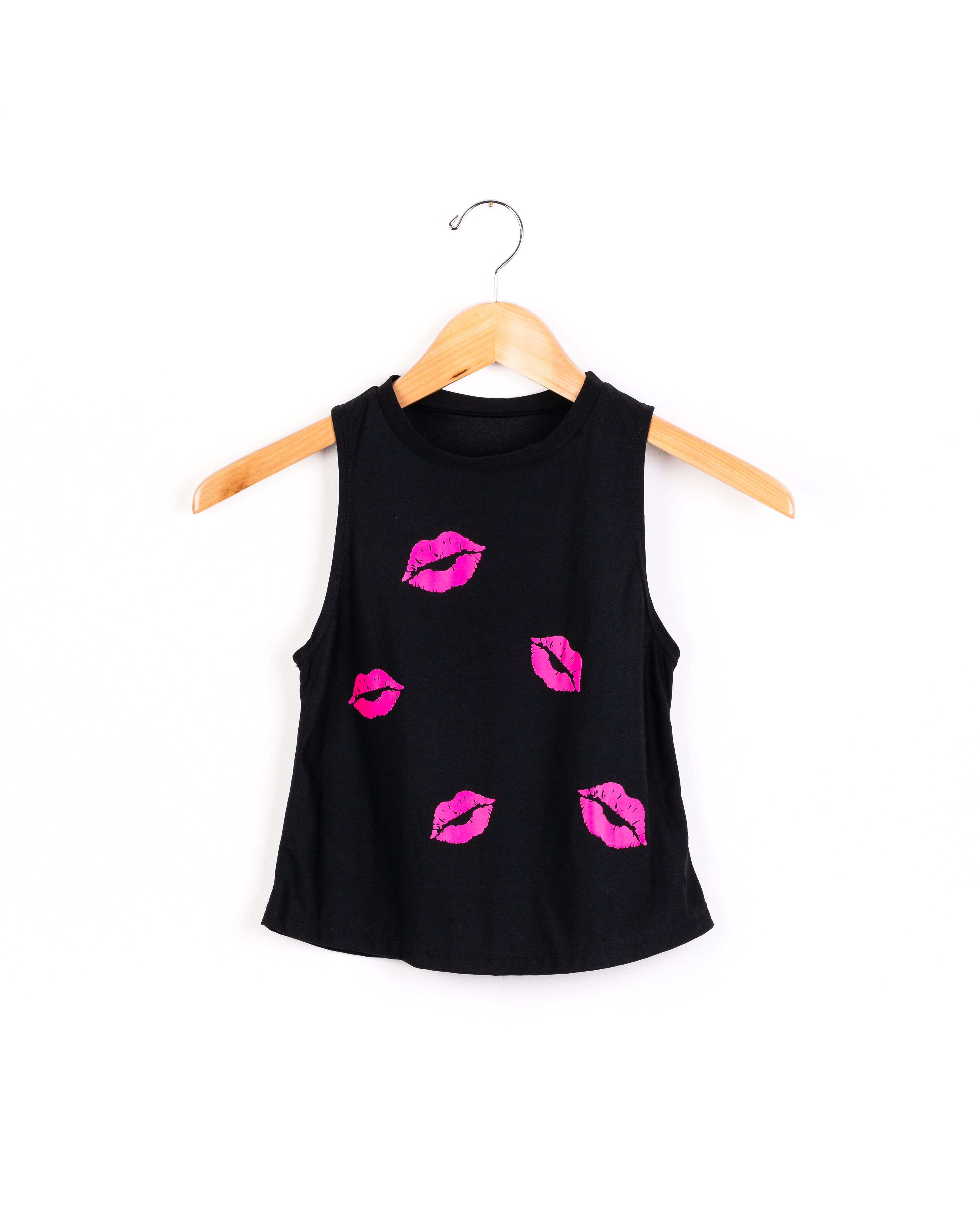 Kisses Hot Pink Tank-3