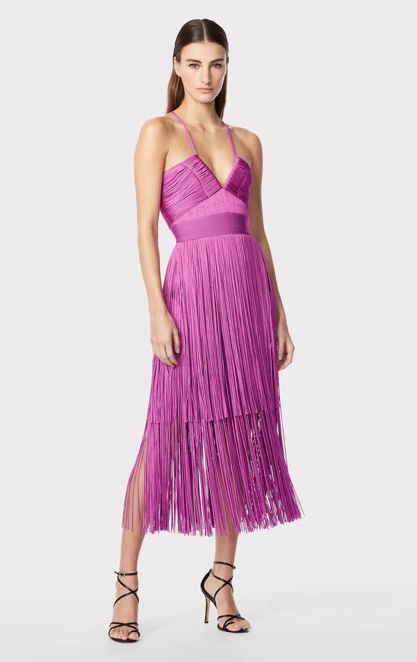 Fringe Bandage Dress With Suspender Straps For Women, Tribeca, BYMANYC New York.-0