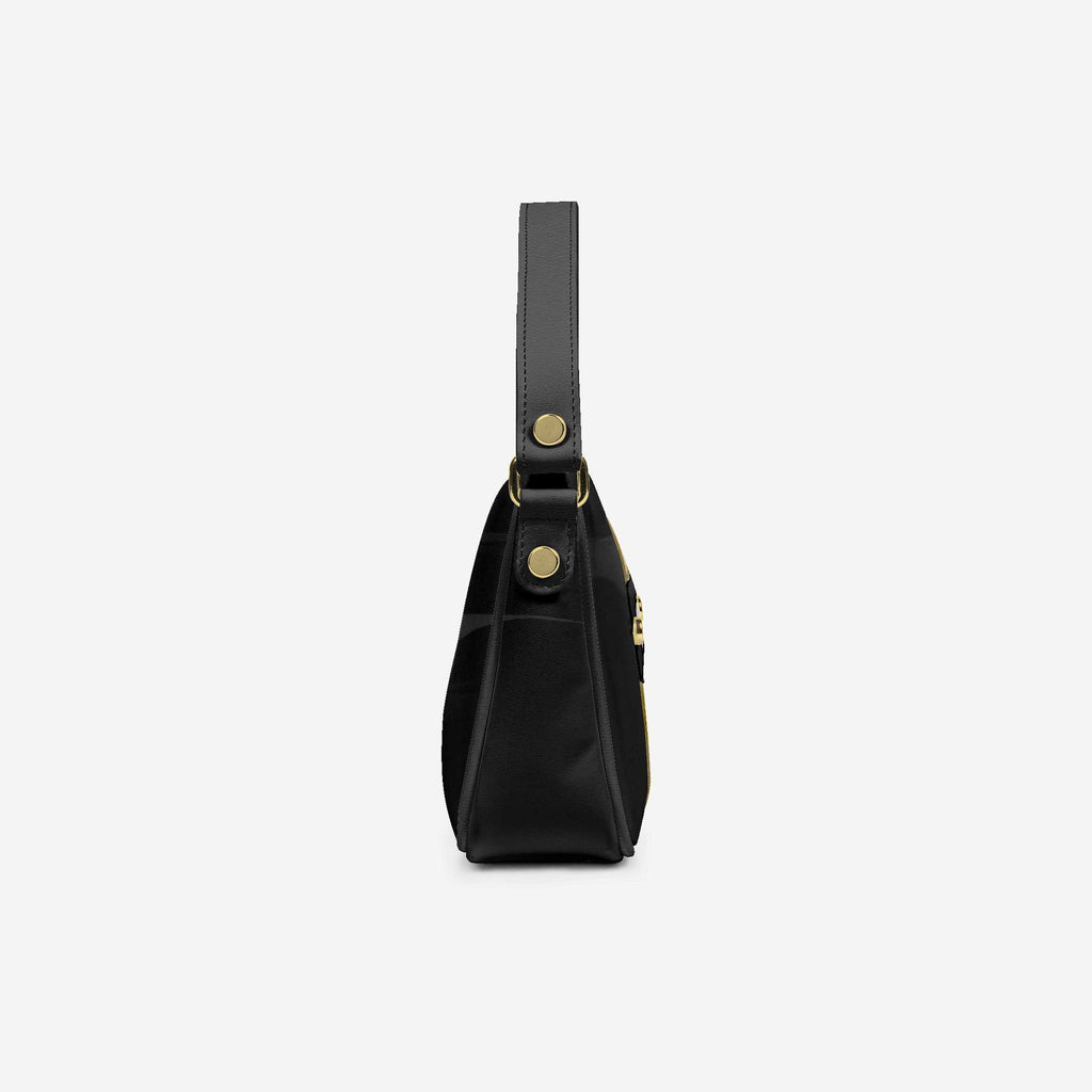 Handbag BYMANYC ® New York – Couture Vegan Vertical Band in Black & Gold Luxe-3