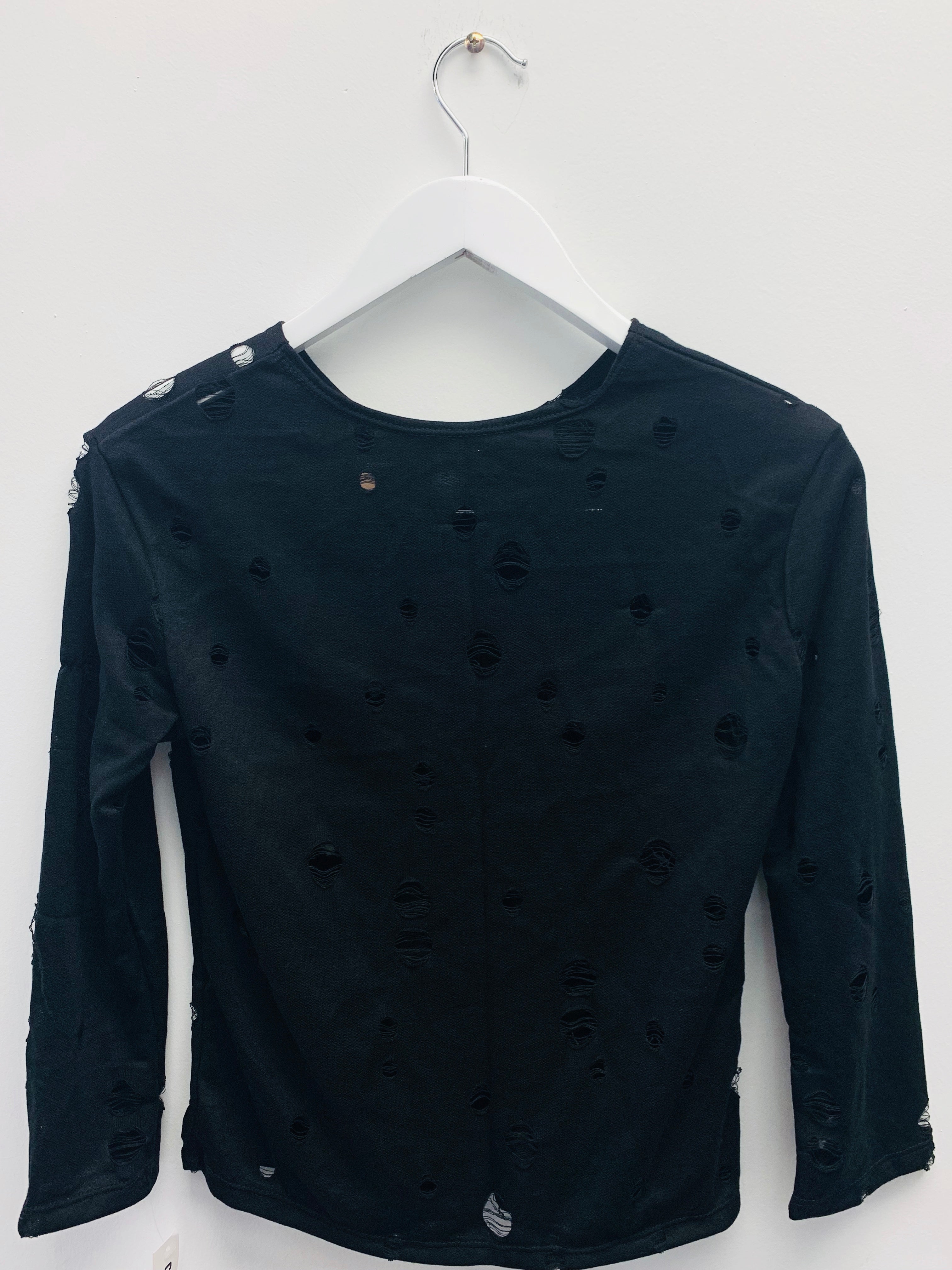 Long Sleeve Hole Black-0