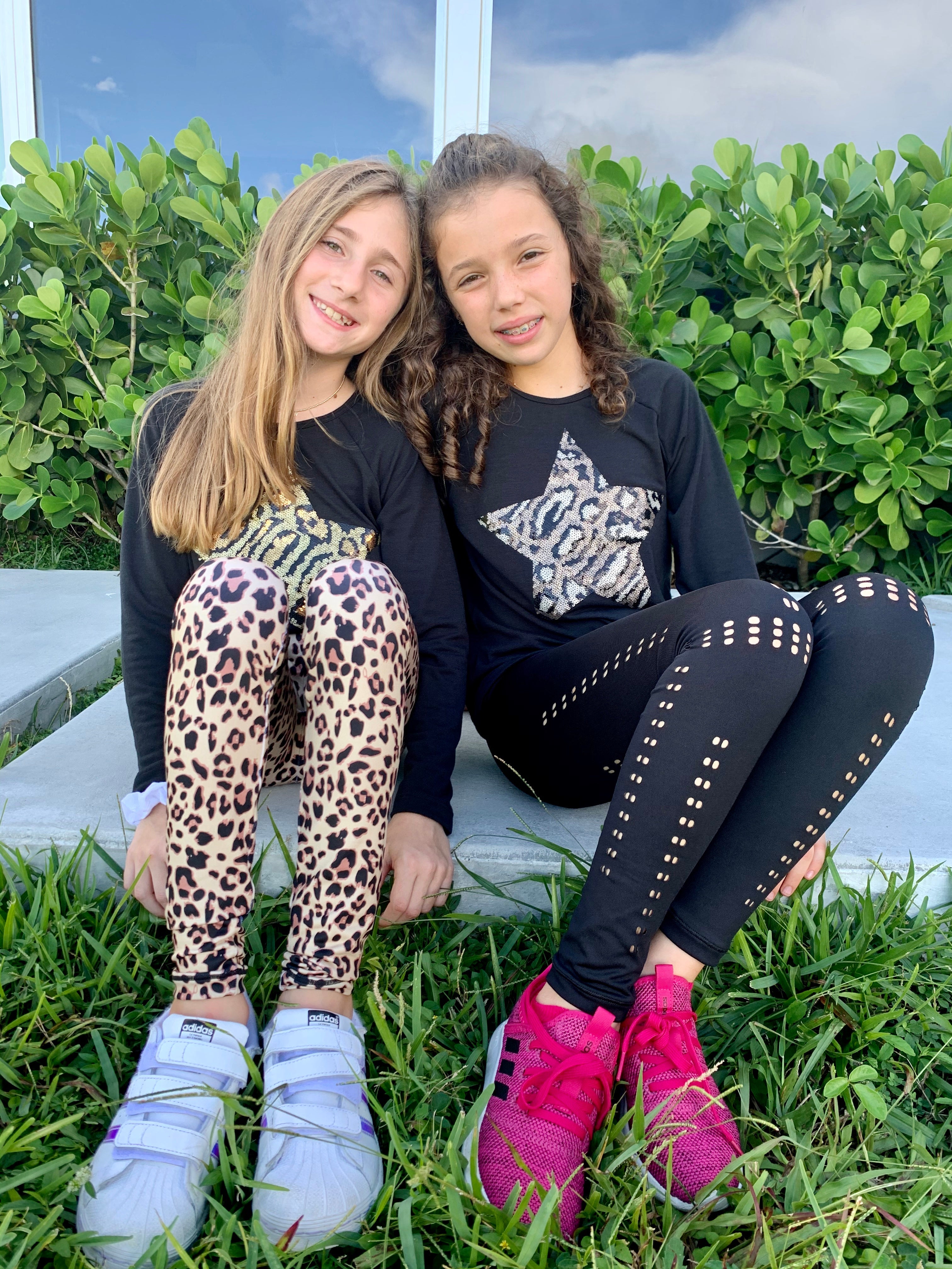Holes Black Leggings-0