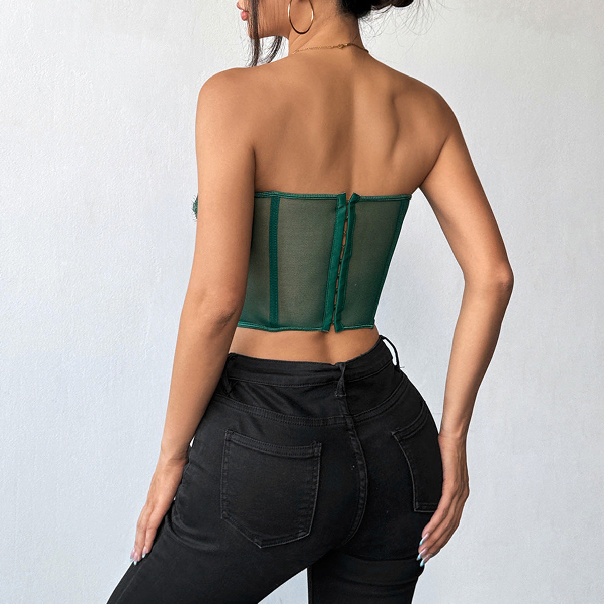 Lace Corset Top with Backless and Shaping Fit For Women, Meatpacking District, BYMANYC New York.-3