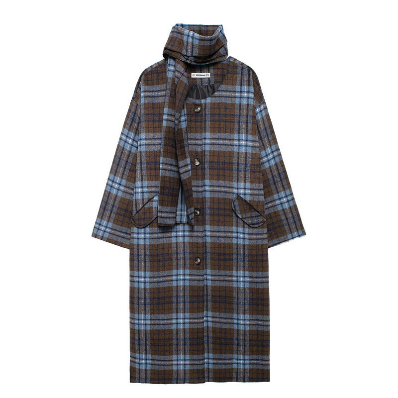 Long Plaid Coat For Women, Upper East Side, BYMANYC New York.-0