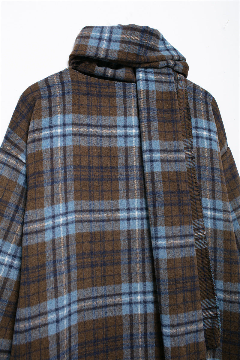 Long Plaid Coat For Women, Upper East Side, BYMANYC New York.-3