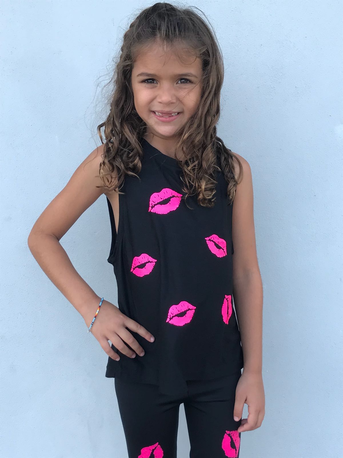 Kisses Hot Pink Tank-1