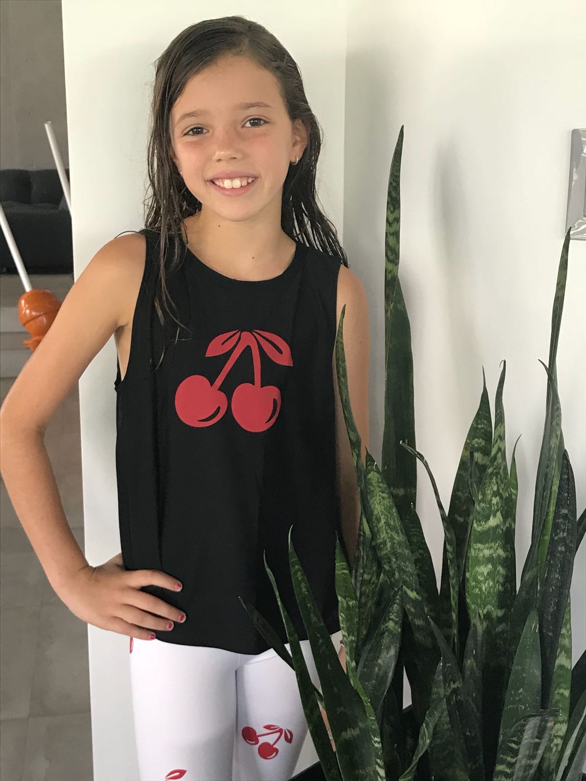 Cherries Black Tank-0
