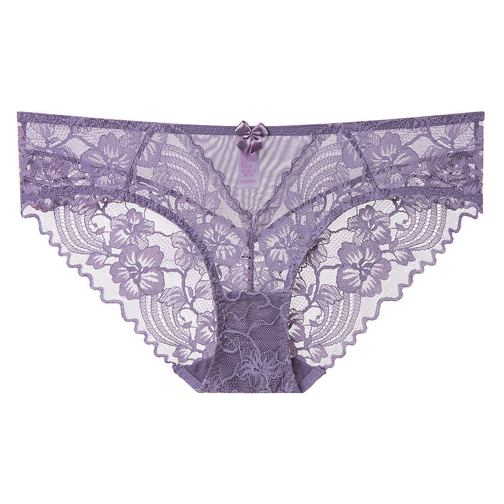 Plus Size Lace Briefs with Mid-Waist and Comfortable Fit For Women, Tribeca, BYMANYC New York.-2