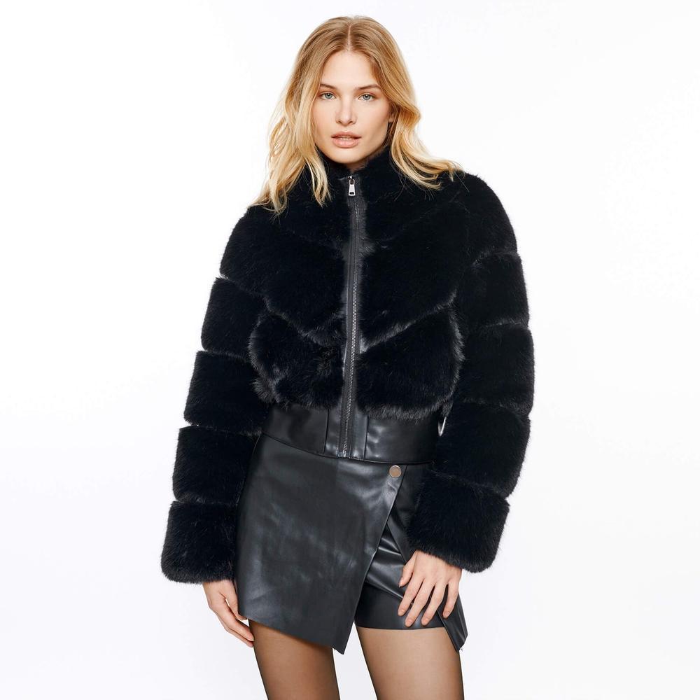 Short Faux Fur Jacket For Women, Flatiron, BYMANYC New York.-1