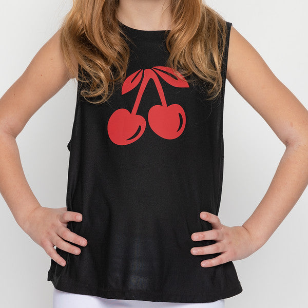 Cherries Black Tank-3
