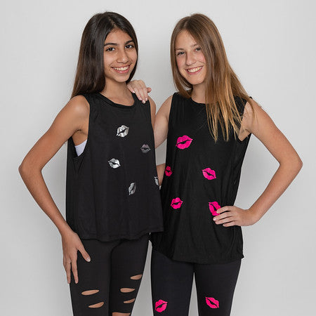 Kisses Hot Pink Tank-0
