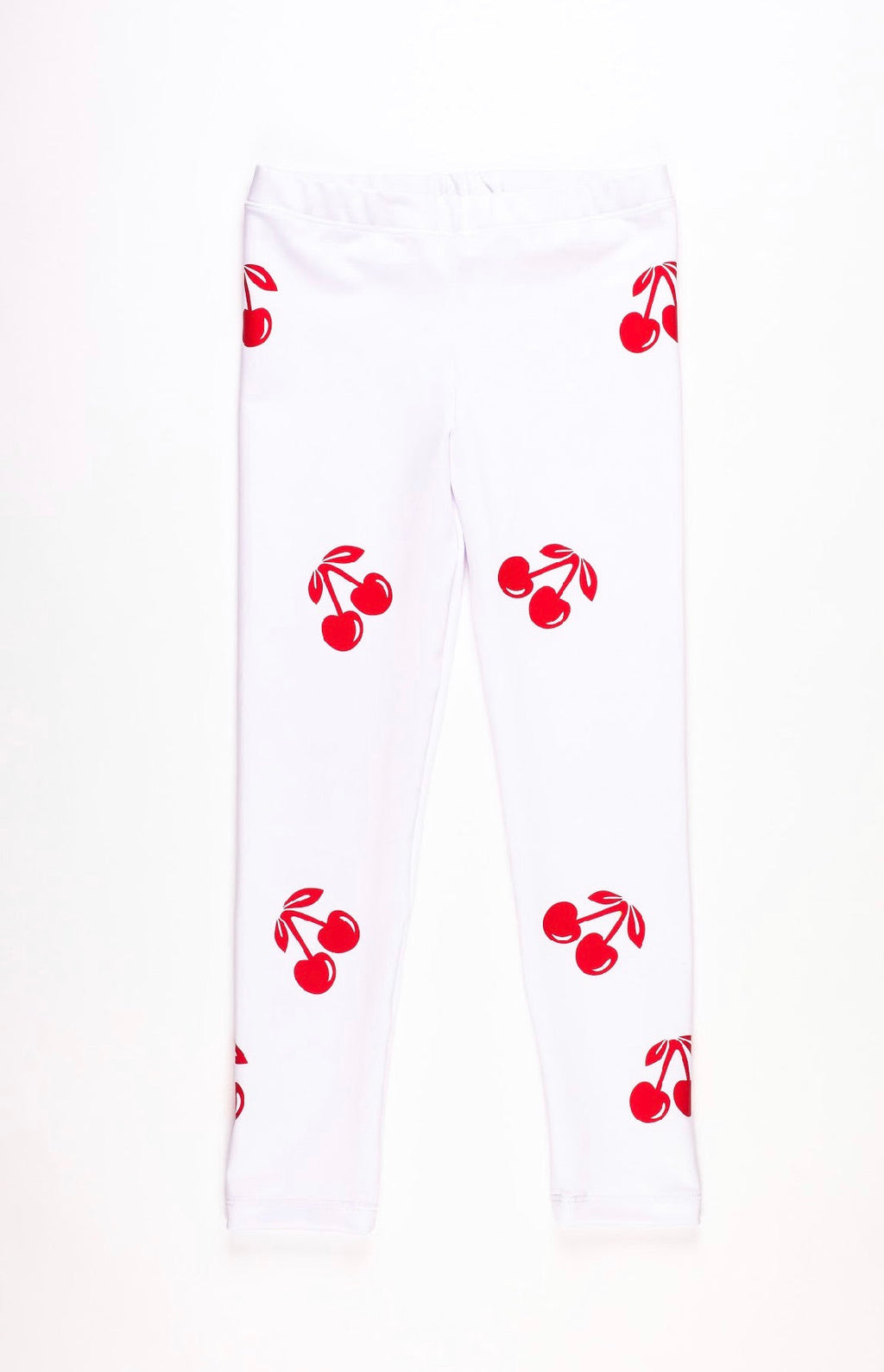 Cherries White Leggings-3
