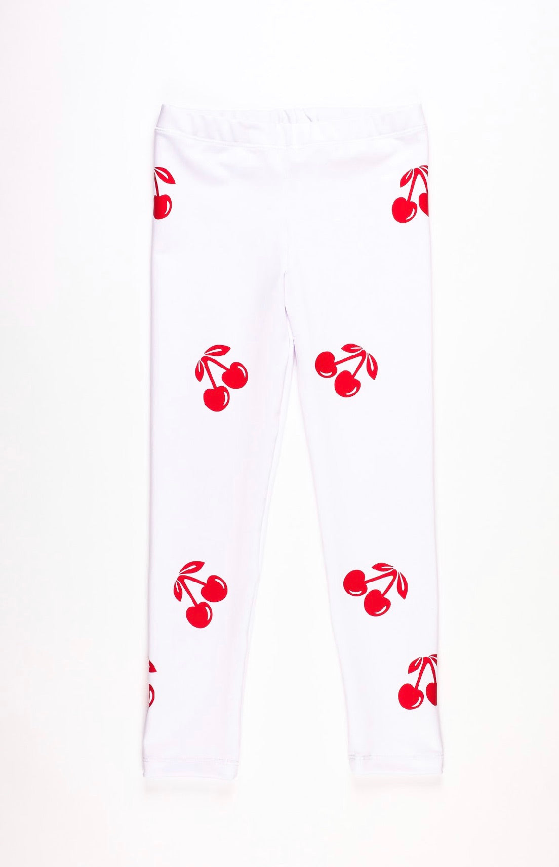 Cherries White Leggings-3
